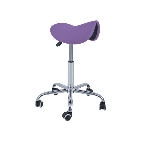 Pony Σκαμπό Purple τροχήλατο Μασάζ Ανατομική Θέση για κρεβάτι Φυσικοθεραπείας Ρεφλεξολογίας Οδοντιάτρων με Αμορτισέρ 
